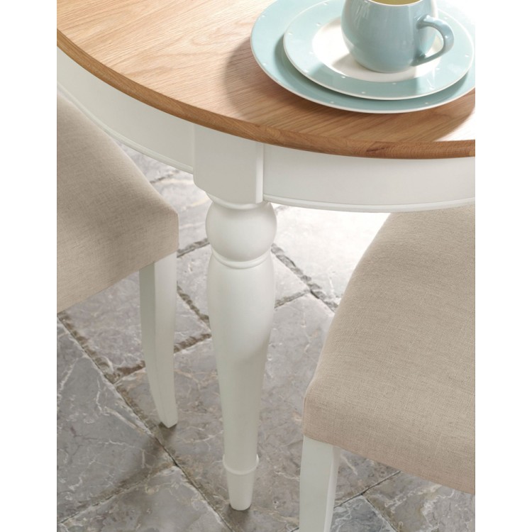 2 tone deals round dining table